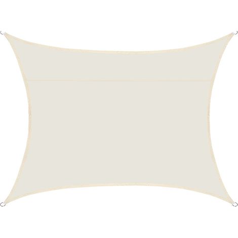 Toile de fond pour store 300x200cm - tissu HDPE respirant - couleur crème - toile de fond pour store rectangulaire - protection UV pour cour intérieure (1/5)