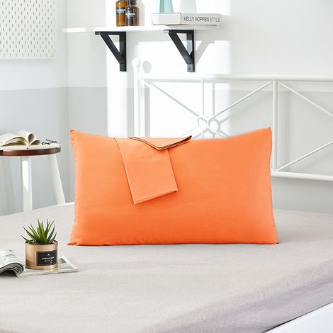 Fundas de almohada para hotel, 40 unidades, número de artículo 13372, color liso, para almohadas individuales, naranja, 48 x 74 cm. (1/5)