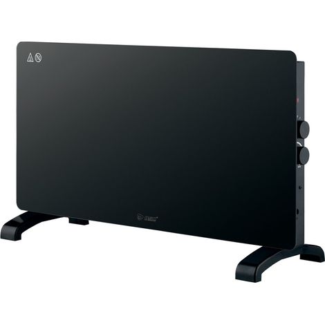 Radiador convector de cristal Zanthus - Negro