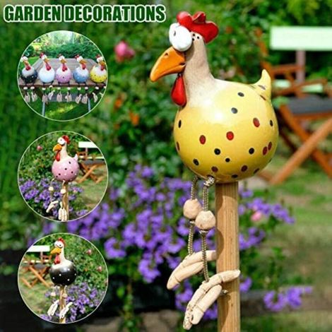 Figurine de Poule Céramique Hilde, Décoration de Jardin et Intérieur, Artisanat Animal Décoratif