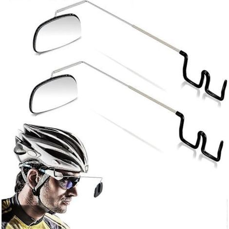 Lot de 2 rétroviseurs pour lunettes de cyclisme. rétroviseur grand angle réglable à 360°. accessoires de vélo