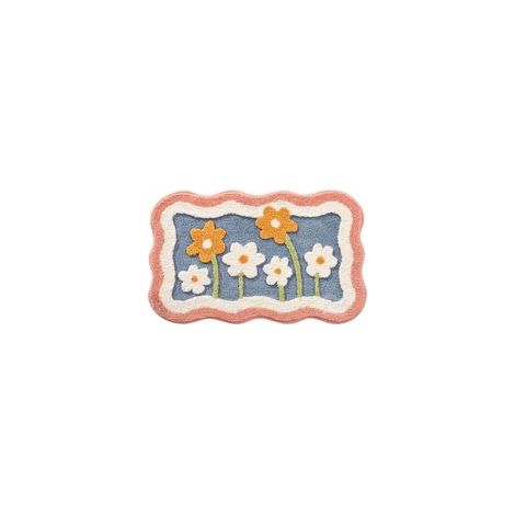 Tapis décoratif rose antidérapant pour salle de bain — (1/5)