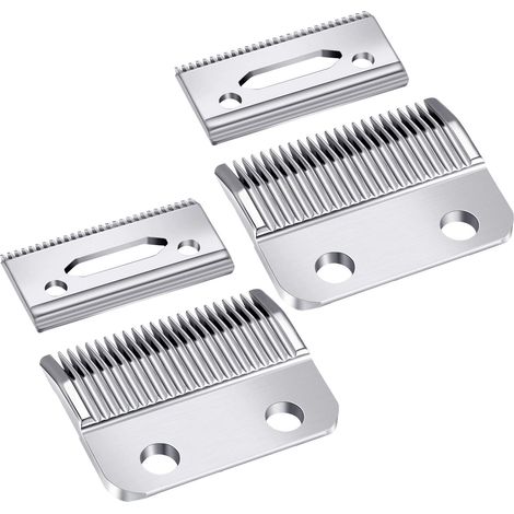 Jeu de 2 lames de tondeuse réglables, acier inoxydable, 2 trous, coupe-cheveux professionnel, accessoires de coiffure durables (1/5)