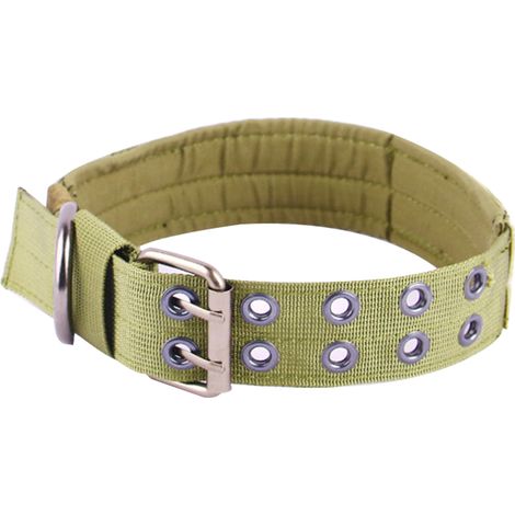 Collar para perro, nailon grueso, asa de control, hebilla de acero, entrenamiento para razas grandes (1/5)