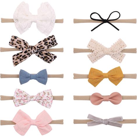 10er-Pack K Bb Stirnbänder, Einheitsgröße, Haarband für Babys, Haarband mit Schleife, Stirnband-Accessoires, Baby-Turban. (1/5)