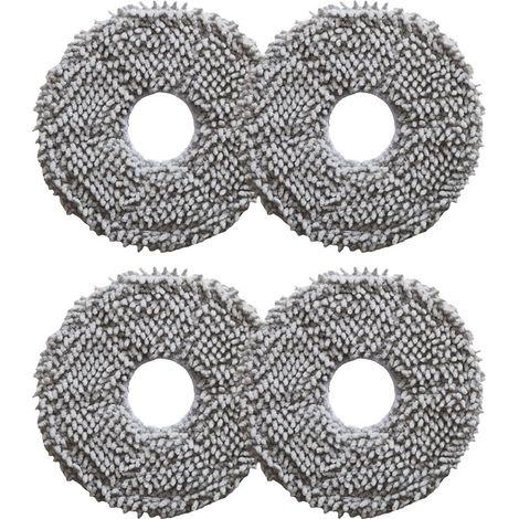 Set of 4 replacement microfiber mop pads for Cecotec 13090 Spin Revolutions Home / 13090 Spin Revolutions Home & Wash robot vacuum cleaner (1/5)