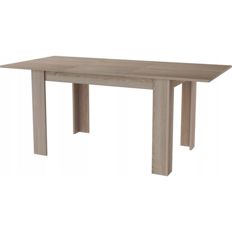 Table à Manger Extensible Chêne de Sonoma - Résistante aux rayures et à l'humidité - 170 x 80 x 75 cm (1/4)