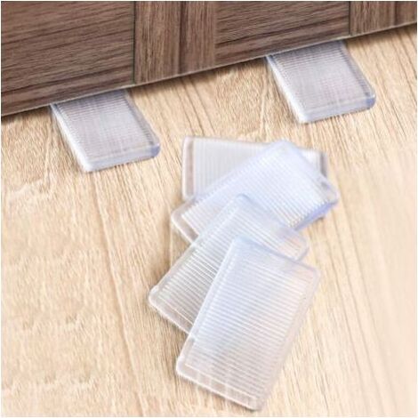 Lot de 8 Cales de Table en Plastique Transparent, cale de Niveau pour Meubles de Maison, niveleurs pour Fixer Les planchers inégaux (1/5)