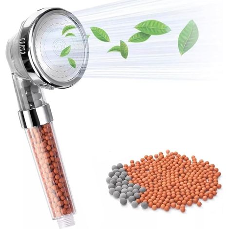 Pommeau de douche, douchette à main à filtration haute pression, pommeaux de douche économes en eau avec 3 modes de jet pour salle de bain (1/5)