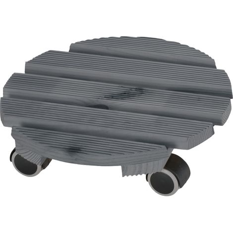 Pfl.-Roller Lounge Ø30cm anthrazit geb,Park.-Rollen