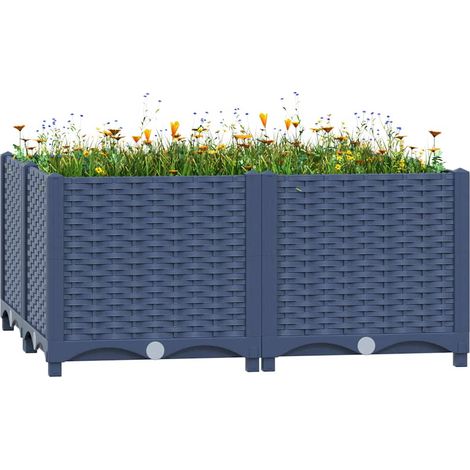 Hochbeet 80x80x38 cm Polypropylen