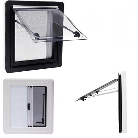 Ausstellfenster Camper 450x500mm Wohnwagenfenster Seitenfenster E13 Ausstellfenster Seitenfenster Wohnmobil Fenster Push Fenster für RV Wohnwagen Kastenwagen Van Camper