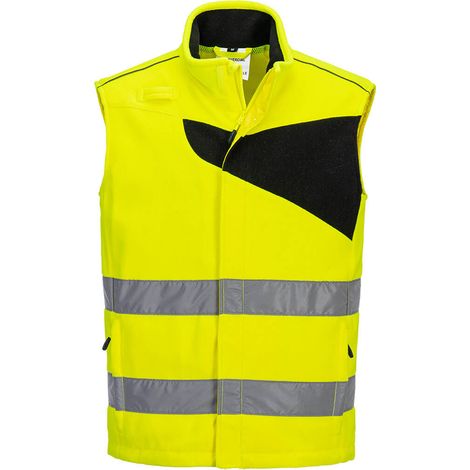 Gilet senza maniche in pile ad alta visibilità Pw2 - Taglia S - Giallo/nero - Portwest