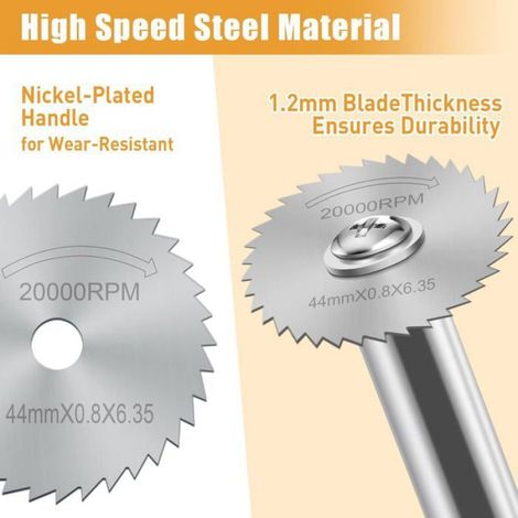 Disques Coupe HSS Perceuse 1/4 Hex-12, Argent,1/4 Pouce Hex, Multi Materiaux Coupe Precision Outil Perceuse Rotatif Aucunely (1/5)