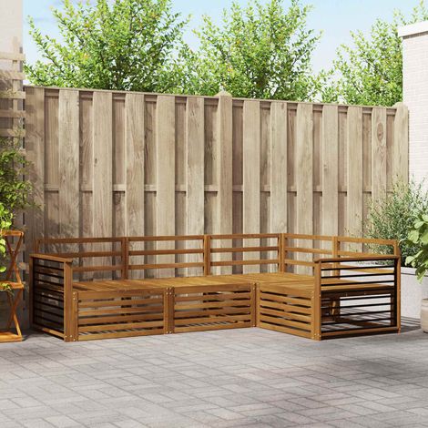 vidaXL Outdoor-Sofagarnitur 4 pcs Natur Massivholz Akazie (1/5)