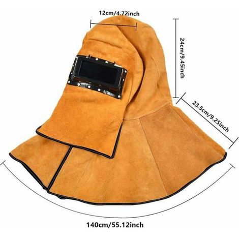 Masque De Soudure - Filtre Auto-Obscurcissant - Cagoule En Cuir De Vache - Pour Soudage À L'Arc - 1 Pièce (1/5)