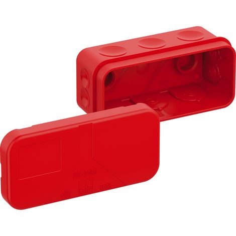 Spelsberg Abzweigdose, rot, Schutzart IP55, max. Leiterquerschnitt 2,5², Schlagfestigkeit IK07, Schutzklasse II, Ui 400V AC, VDE, halogenfrei, 34470801