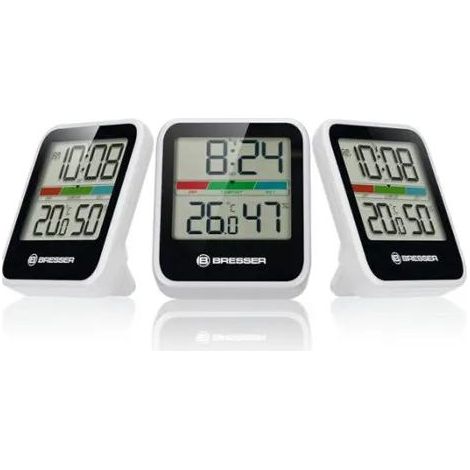 Bresser Klimamonitor Set mit 3 Thermometern Weiß LCD