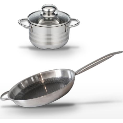 Lot Poêle 32cm & Faitout 16cm Elo Relief Solution (1/5)