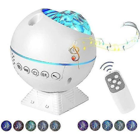 Veilleuse projecteur d'étoiles LED, projecteur de lune et de galaxie pour enfants, projecteur de vagues océaniques (1/5)