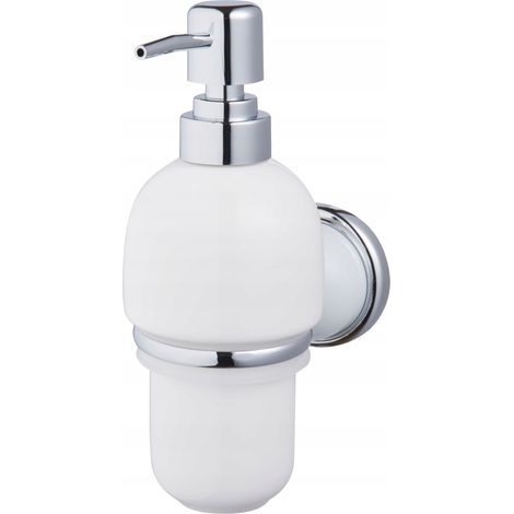 Dispensador de jabón manual de pared Bisk, 200 ml, gris, 1 unidad.