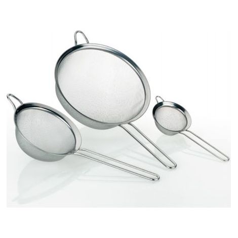 Kela 11074 lot de 3 passoires de cuisine, diamètres 20 - 14 - 8 cm, acier inoxydable, \'Profi\' (1/4)
