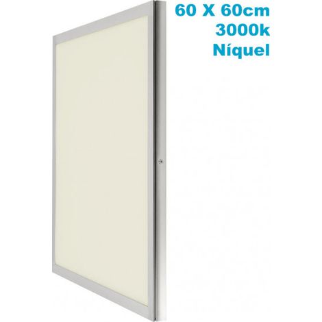 LED-Flächenleuchte Tolstoi Oberfläche 48W 3000K Nickel 60x60cm