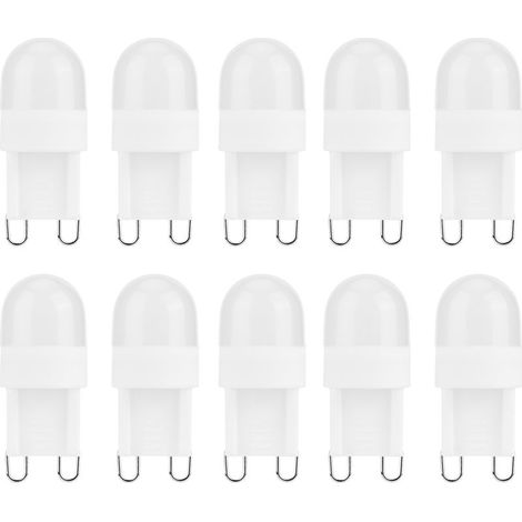 Bombillas LED G9 de 1,5 W, pequeñas bombillas de base bipin para lámparas de araña, iluminación interior 230 V, 10 unidades. (1/5)