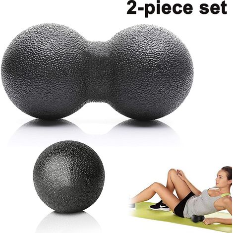 Balle De Massage Peanut - Balle De Massage Ronde - Pour Libération Myofasciale Et Points Trigger - Usage Domestique Et Sportif - Lot De 2 (1/5)