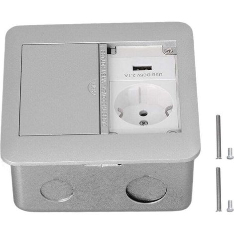 Multifunctional 2-socket power socket, fire-resistant, waterproof, flush-mounted (1/4)