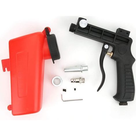 Kit de Pistolet de Sablage Portatif, Pistolet de Sablage Pneumatique avec Buse de Connecteur, Outil de Polissage par Pulvérisation Outil de Sablage pour Nettoyer la Rouille, la Saleté (1/5)