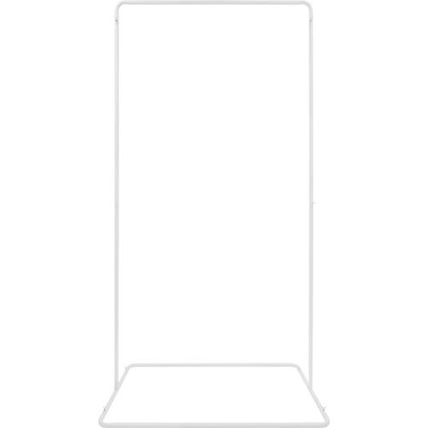 Arche de mariage - 200 x 100 cm - En métal - Blanc - Arche de fond carrée - Support pour mariages, fêtes d'anniversaire, anniversaires et remises de diplôme (1/5)