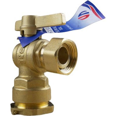 Arco – Robinet de compteur équerre ACS – PN 25 DN15 – PEHD Ø25 – Écrou libre 3/4" (20/27) – Pour installations en plomberie