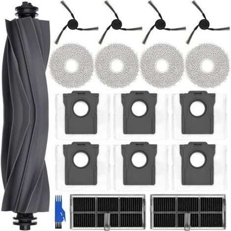 Kit di accessori per dreame X40 Ultra-Completo / L40 Ultra, 4 serpillères, 6 sacchetti per aspirapolvere, 1 spazzola centrale, 4 spazzole laté (1/5)
