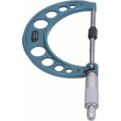 Micromètre extérieur (75-100 mm) Outil de mesure d'épaisseur en acier inoxydablePratique et pratique (1/4)