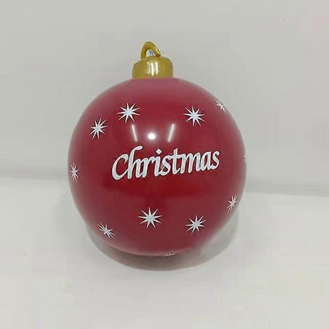 Boules de Noël gonflables décorées de 60 cm, sphères de Noël en PVC pour l'extérieur, décorations de sapin de Noël (1/5)