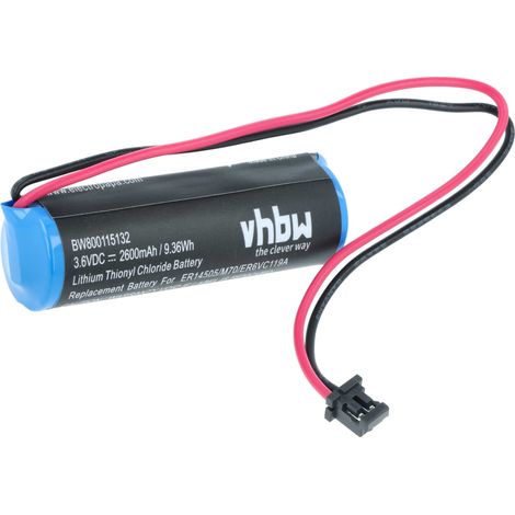vhbw Pile compatible avec Mitsubishi M70, MR-J3 machine outils - CNC (2600mAh, 3,6V, Li-ion)