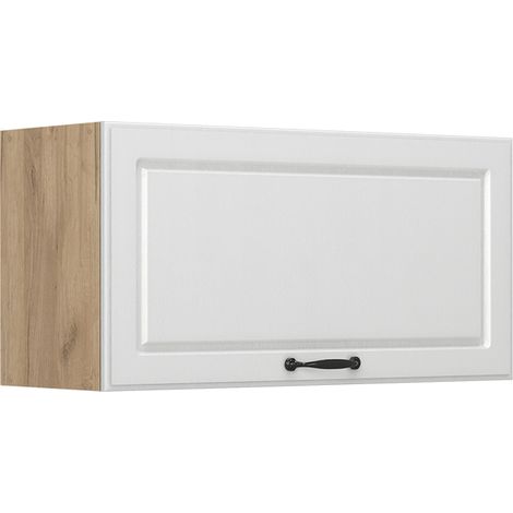 Pensile da cucina R-Line, Bianco country/Rovere dorato, 80 cm Piatto, Vicco (1/5)