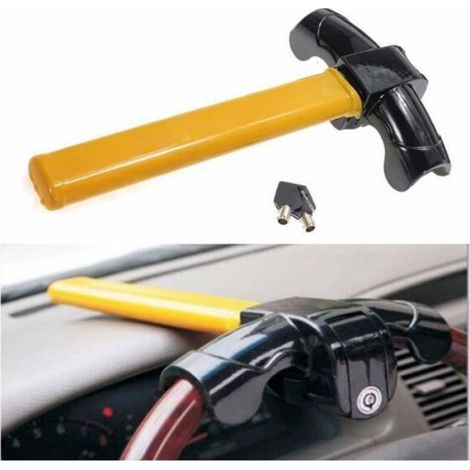 Universel Canne Antivol Bloque Cadenas Sécurité Volant Blocage LOCK Auto Voiture (1/4)