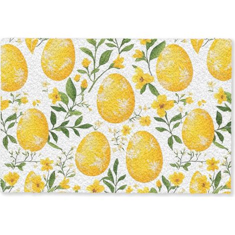 ZERBINO Fiori - Uova di Pasqua - Giallo 60x40 cm