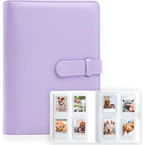 Álbum de fotos - Cubierta para 256 fotos - Compatible con Fujifilm Instax Mini 12/11/9/8 - Morado (1/5)