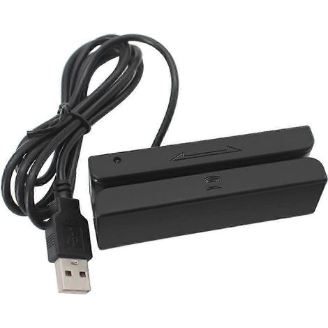 Lecteur de cartes à bande magnétique USB MSR90, mini-lecteur de cartes à 3 pistes pour PC USB (1/5)
