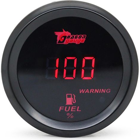 Universelle 2-Zoll-52-mm-Digitalanzeige für Kfz-Kraftstoffstand, 240–33 Ohm, blaue/rote LED, 12 V