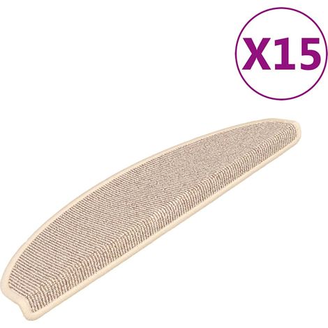Maison Exclusive - Stufenmatten 15 Stk. 65x21x4 cm Weiß und Braun (1/5)