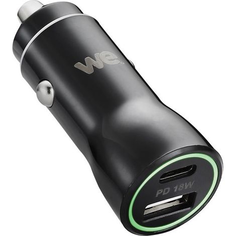 WE USB C PD 18W Auto-Ladegerät und Quick Charge 3.0 Schnellladegerät für Zigarettenanzünder, kompatibel mit iPhone 12 Pro Max Mini 11 Pro
