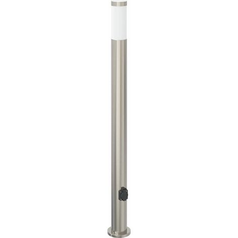 Baliza de luz con toma de corriente, 110 cm, acero inoxidable, IP44 vidaXL