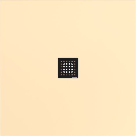 Receveur de douche FLEXIA en marbre coulé 100x100cm, découpable selon vos demandes, beige mat (1/4)