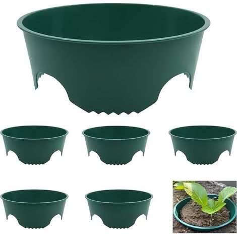 Sollbry 6 Pièces Plastique Anneaux de Protection pour Plantes Barrière Naturelle pour Potager Anneaux d'arrosage circulaires Aneaux de Culture Ronds (1/5)