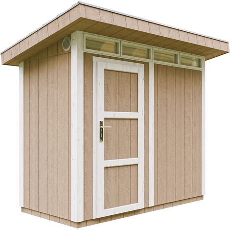 Abri de Jardin Qualité Premium 3m² - L161xL294cm - Kit tout compris avec sol, tuiles bitumineuses, set de peinture-LP Smartside Timbela M901 TERRA BROWN (1/5)