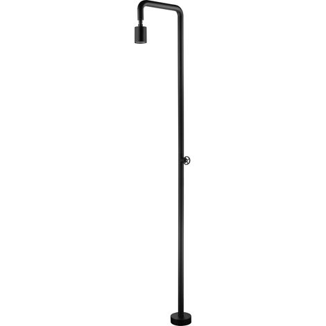 IMEX Ducha de Piscina en Acero 316 Negro con Difusor Orientable y Grifería Monomando - Modelo IMEX-GPP001-ANG